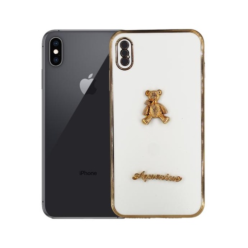 [PO29BIPXSMAX-5-1] Iphone XS Max Bear Case Mobile Pouch (White)