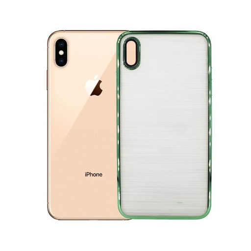 [PO29BIPXSMAX-7-11] Iphone XS Max Chrome Matte Ring Case Mobile Pouch (Green)