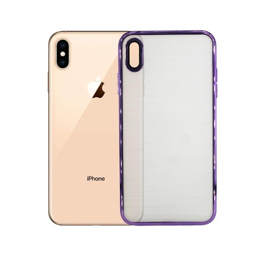 [PO29BIPXSMAX-7-12] Iphone XS Max Chrome Matte Ring Case Mobile Pouch (Purple)