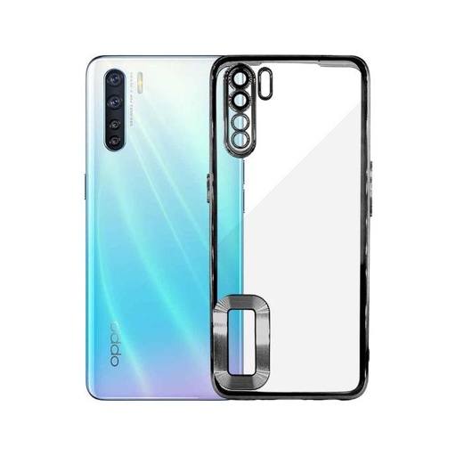 [PO29BOF15-8-2] Oppo F15 CD Chrome Case Mobile Pouch (Black)