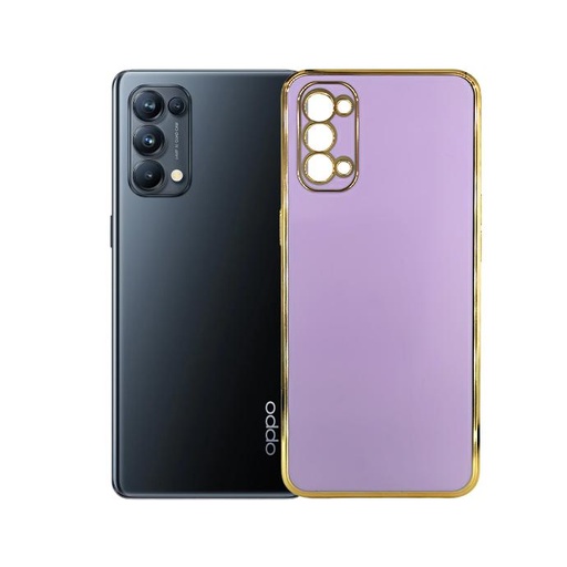 [PO29BORNO5PR-5-29] Oppo Reno 5 Pro Colour Chrome Case Mobile Pouch (Light Purple)