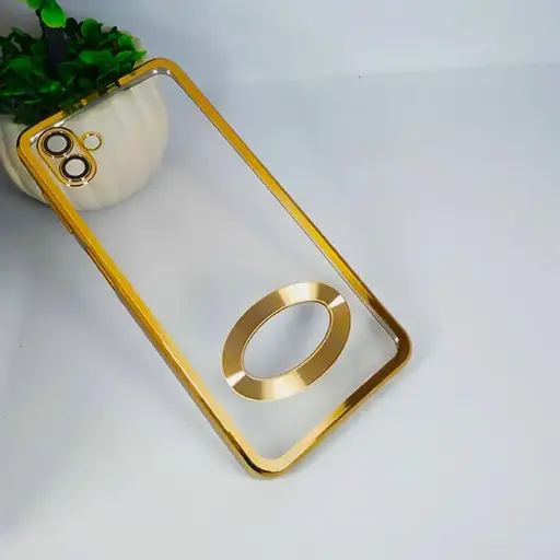 [PO29BSA04-8-5] Samsung A04 Chrome Camera Mobile Pouch (Golden)