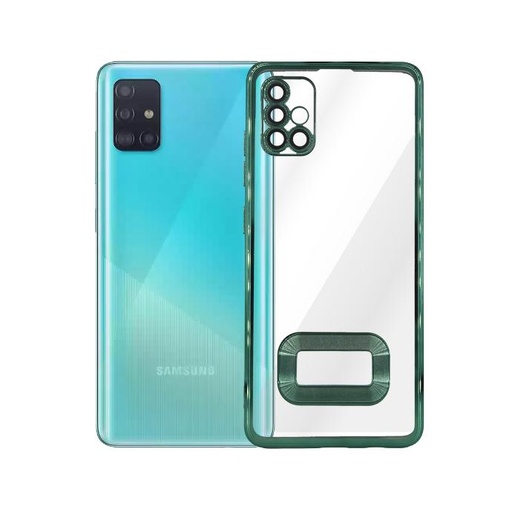 [PO29BSA51-8-11] Samsung A51 Chrome Case Camera Lens Case Mobile Pouch (Green)