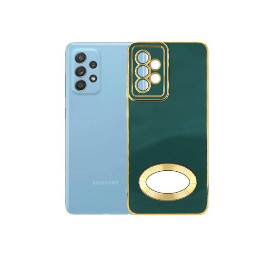 [PO29BSA52S-9-11] Samsung A52S CD Chrome Case Mobile Pouch (Green)