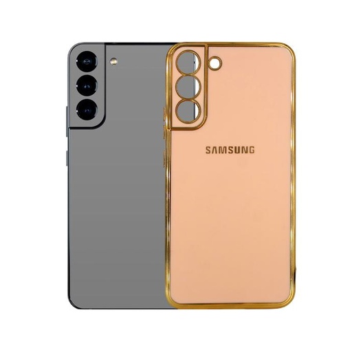 [PO29BSS22PL-5-22] Samsung S22 Plus Gold Side With Logo Mobile Pouch (Baby Pink)