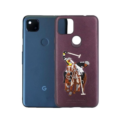 [PO43BGPXL4A-2-12] Google Pixel 4A Santa Barbera Mobile Pouch (Purple)