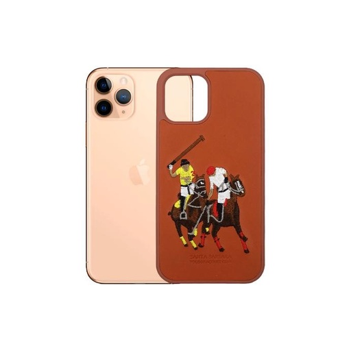 [PO43BIP12PR-2-13] Iphone 12 Pro Polo Case Mobile Pouch (Brown)