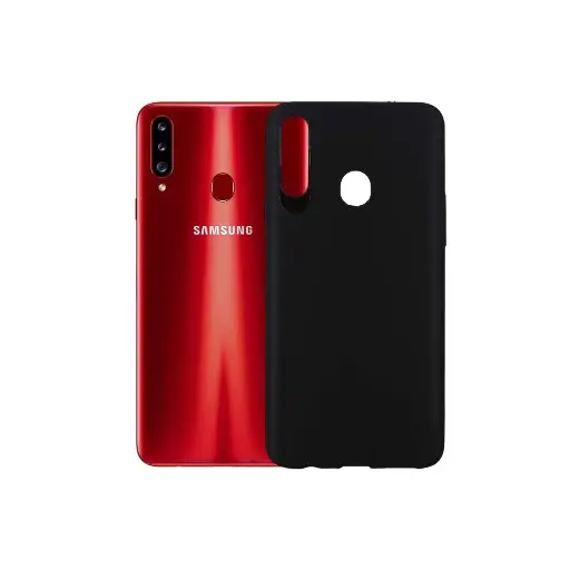 [PO4BSA20S-4-2] Samsung A20S Soft Paper Case Mobile Pouch (Black)