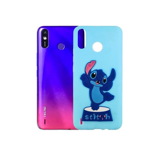 [PO51BTSPRK4L-1-16] Tecno Spark 4 Lite Kitty Pouch Mobile Pouch (Sky Blue)