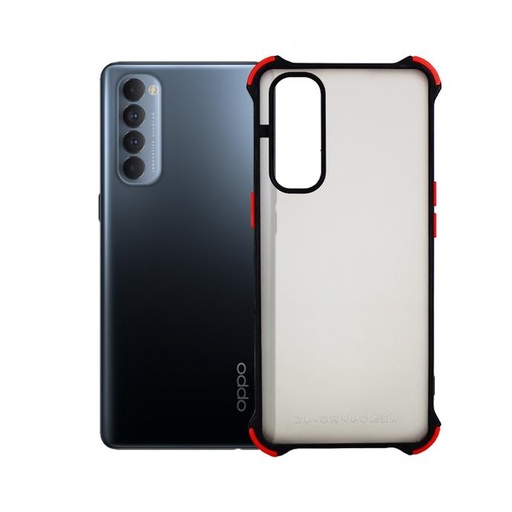 [PO6BORNO4PR-4-2] Oppo Reno 4 Pro Matte Bumper Case Mobile Pouch (Black)