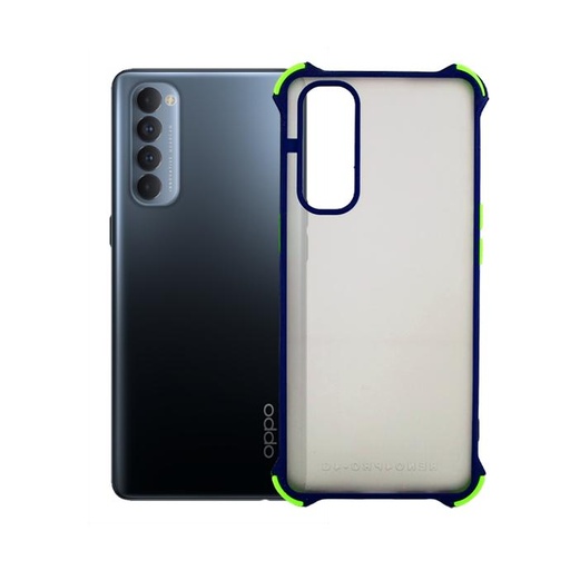 [PO6BORNO4PR-4-3] Oppo Reno 4 Pro Matte Bumper Case Mobile Pouch (Blue)