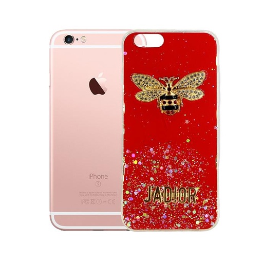 [PO8BIP6GPL-6-4] Iphone 6 Plus Ladies Butterfly Case Mobile Pouch (Red)