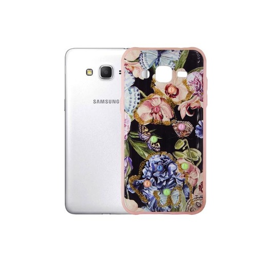 [PO8BSJ2-1-10] Samsung J2 Diamond PC Back Cas Mobile Pouch (Pink)