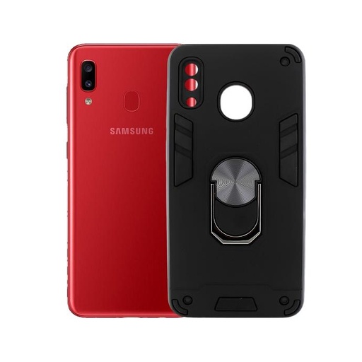 [PO39BSA20-1-2] Samsung A20/A30 Armor Back Case (Black)
