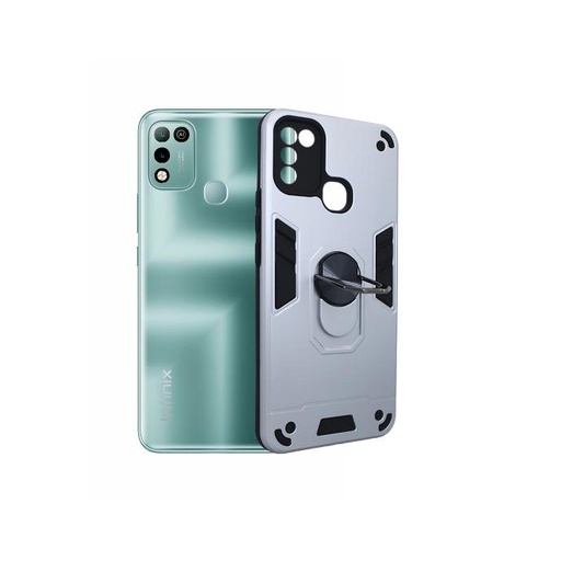[PO39BiHOT10PY-1-7] Infinix Hot 10 Play/Hot 11 Play Armor Back Case (Silver)