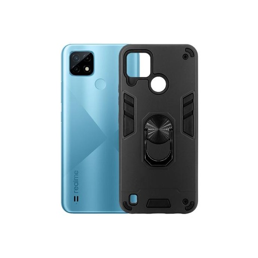 [PO39BORELMEC21Y-1-2] Oppo Realme C21Y/C25Y Armor Back Case (Black)