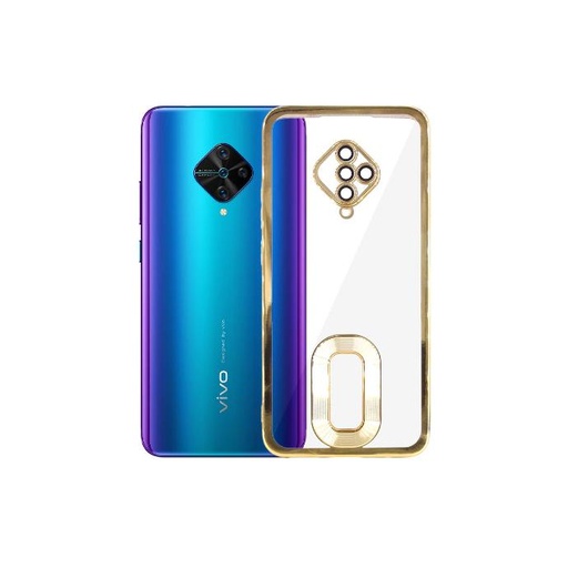 [PO29BViS1PR-8-5] Vivo S1 Pro / Y51 CD Chrome Back Case Gold – Slim Protective Cover
