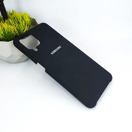 [PO23BSA12-1-2] Samsung A12 Official Soft Silky Case (Black)