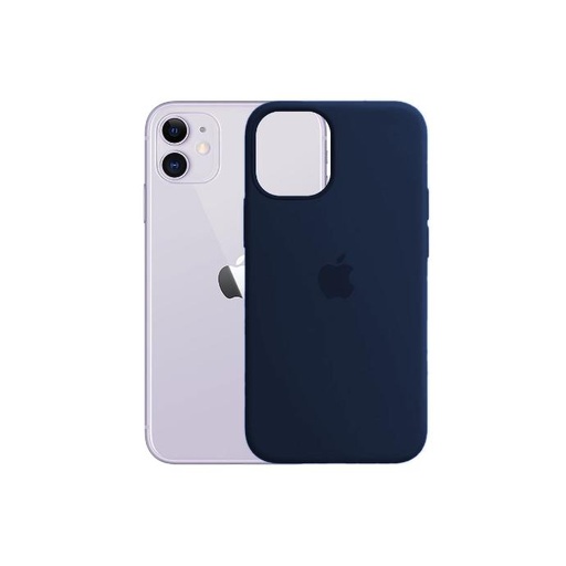 [PO23BiPXiR-1-17] Iphone 11 Official Soft Silky Back Case (Navy Blue)