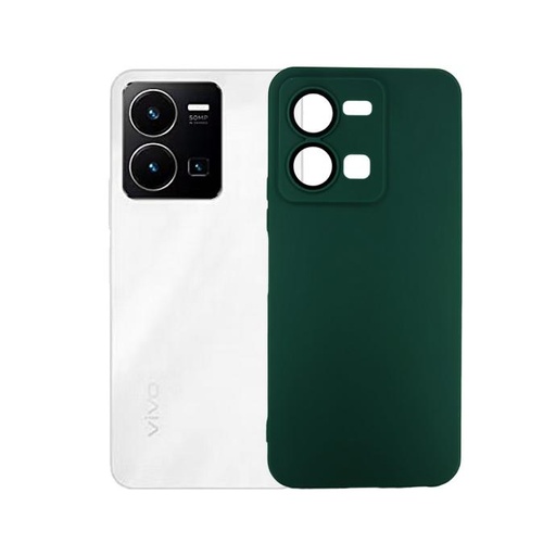 [PO14BViY35-6-11] Vivo Y35 Soft Silicone Matte Camera Ring Case (Green)