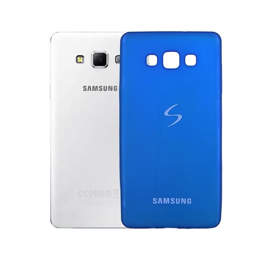 [PO14BSA710-3-3] Samsung A7 2015/A710 Case - Basues Soft Silicone Back, Blue Color