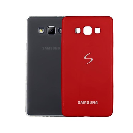 [PO14BSA710-3-4] Samsung A7 2015/A710 Case - Basues Soft Silicone Back, Red Color