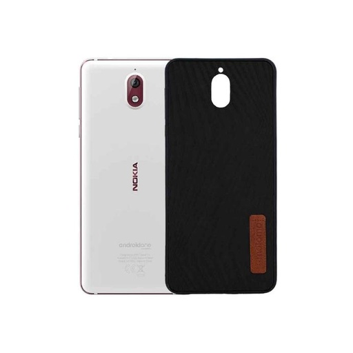 [PO18BNK3.1-3-2] Nokia 3.1 Leather Case - Sleek Black Protection for Your Device