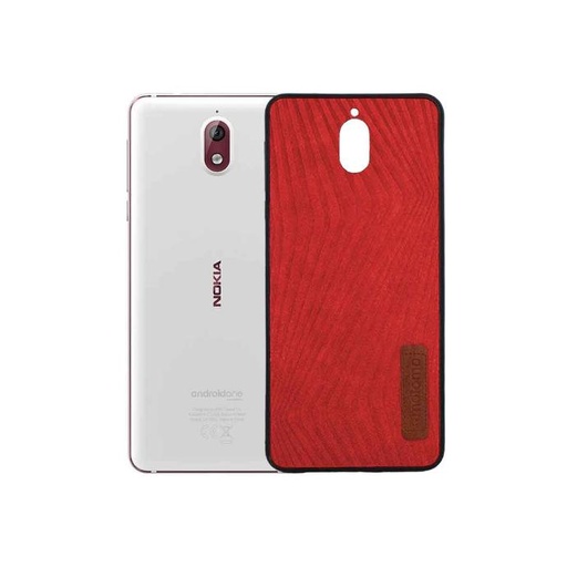 [PO18BNK3.1-3-4] Nokia 3.1 Leather Case - Stylish Red Protection for Your Device