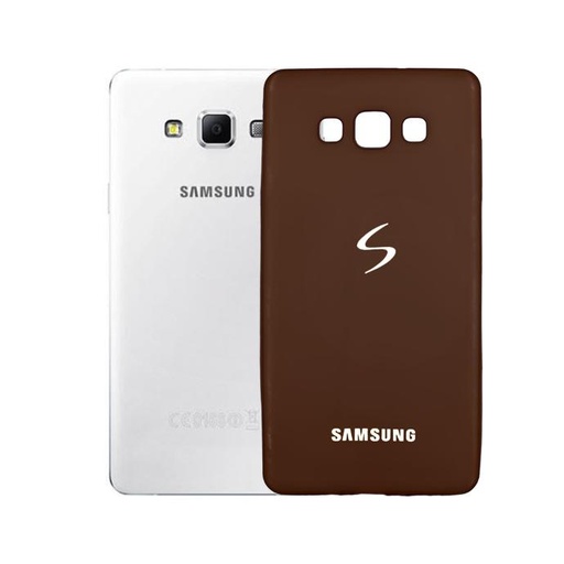 [PO14BSA710-3-13] Samsung A710/A7 2015 Case - Basues Soft Silicone Back, Brown Color