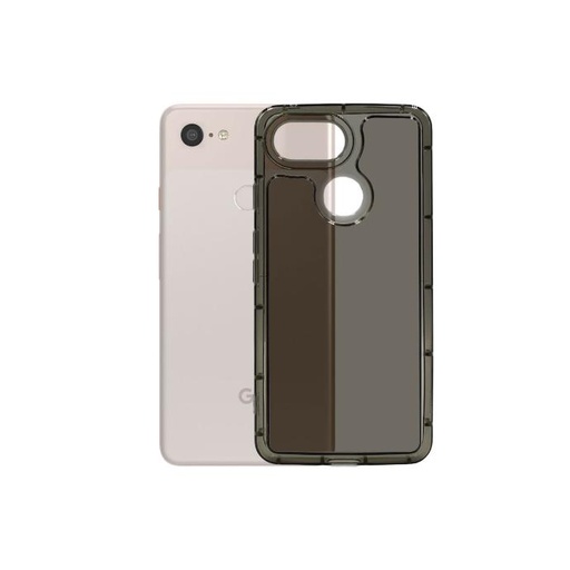 [PO15BGPXL3A-9-9] Google Pixel 3A 2mm Colour Transparent Case - Stylish Grey Protection