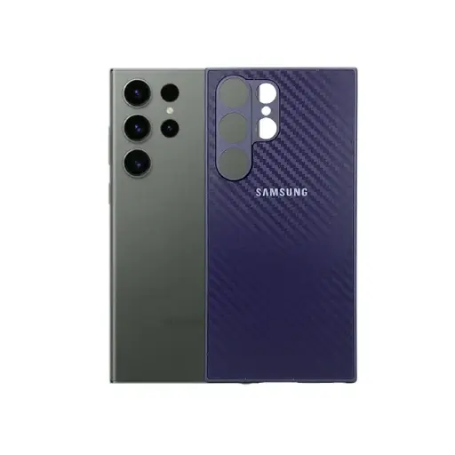 [PO26BSS23U-6-12] Samsung S23 Ultra AG Glass Lining Case (Deep Purple)