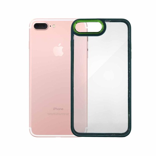 [PO26BIP8GPL-8-11] Iphone 7G Plus/8G Plus/6Gs Plus New Skin Chrome Camera Ring Back Case (Green)