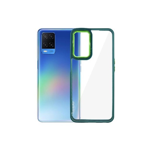 [PO26BOA54-8-11] Oppo A54 New Skin Chrome Camera Ring Back Case (Green)