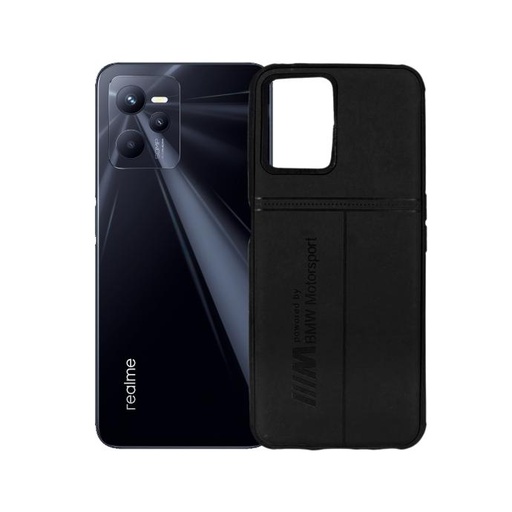 [PO18BORELMEC35-12-2] Oppo Realme C35/Narzo 50 Prime Black Leather Back Case - Premium Protection