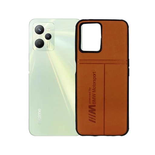 [PO18BORELMEC35-12-13] Oppo Realme C35/Narzo 50 Prime Leather Back Case - Stylish Brown Protection