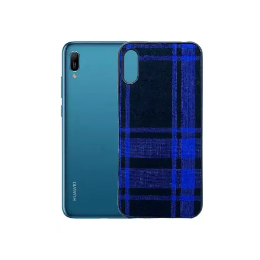 [PO18BHUY6PR-12-3] Huawei Y6 Pro 2018 Leather Back Case (Blue) - Stylish & Durable Protection