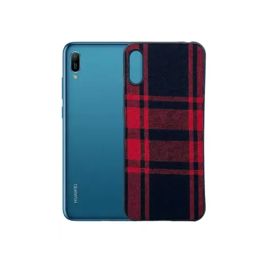 [PO18BHUY6PR-12-4] Huawei Y6 Pro 2018 Leather Back Case (Red) - Stylish & Durable Protection