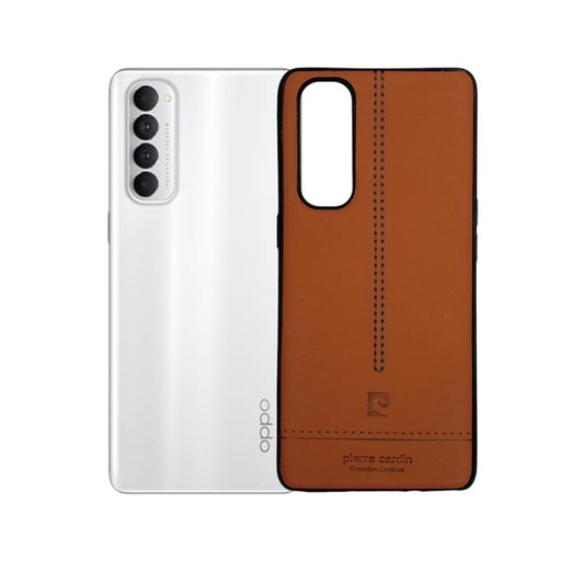 [PO18BORNO4PR-12-13] Oppo Reno 4 Pro Pierre Cerdin Leather Back Case (Brown)