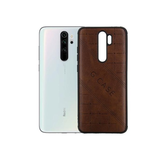 [PO18BMINOT8PR-10-13] Redmi Note 8 Pro G-Case Leather Back Case - Elegant Brown Protection