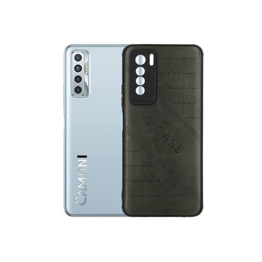 [PO18BTCMN17PR-10-9] Tecno Camon 17 Pro G-Case Leather Back Case (Grey) 