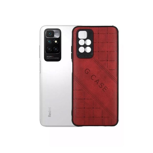 [PO18BMI10-10-4] Redmi 10 G-Case Leather Back Case (Red)