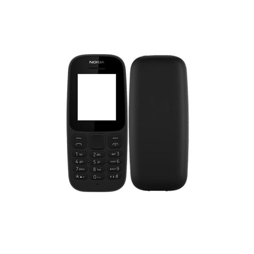 [HS6NK10517-3-2] Complete Black Body Replacement for Nokia 105 (2017) - Durable & Stylish