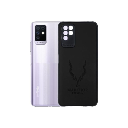 [PO18BiNOT10-1-2] Infinix Note 10  Markhor Leather Back Case (Black)