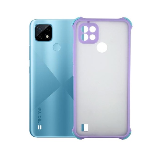 [PO6BORELMEC21-4-29] Oppo Realme C21 Colour Bumper Matte Back Case (Light Purple)