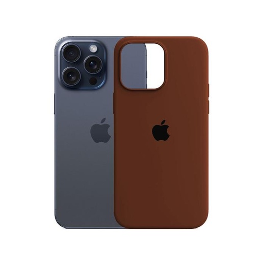 [PO23BIP15PMAX-1-13] Iphone 15 Pro Max Official Soft Silky Back Case (Brown)