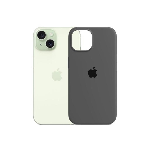 [PO23BIP15-1-9] Iphone 15 Official Soft Silky Back Case (Grey)