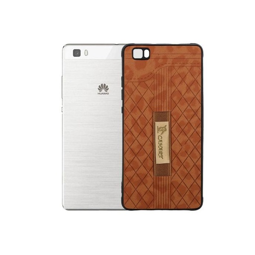[PO18BHUP8L-8-13] Huawei P8 Lite Soft Leather Back Grip Case - Stylish Protection (Brown)