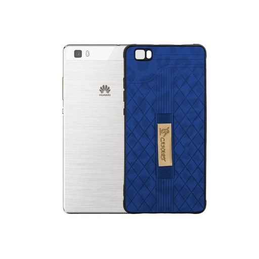 [PO18BHUP8L-8-3] Huawei P8 Lite Soft Leather Back Grip Case - Stylish Protection (Blue)
