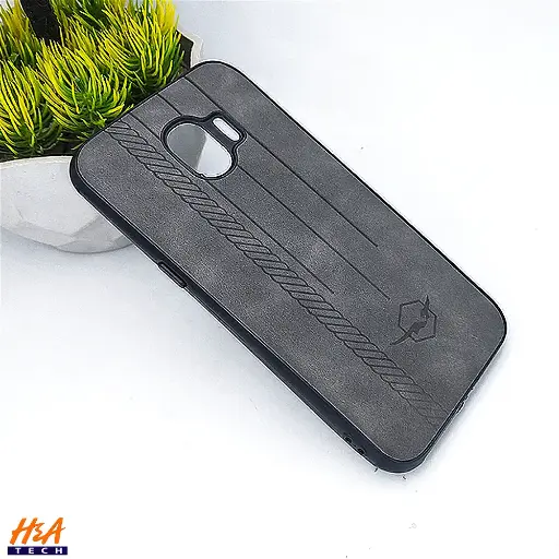 [PO18BSJ2PR-2-9] Samsung J2 Pro Logo Leather Back Case (Grey)