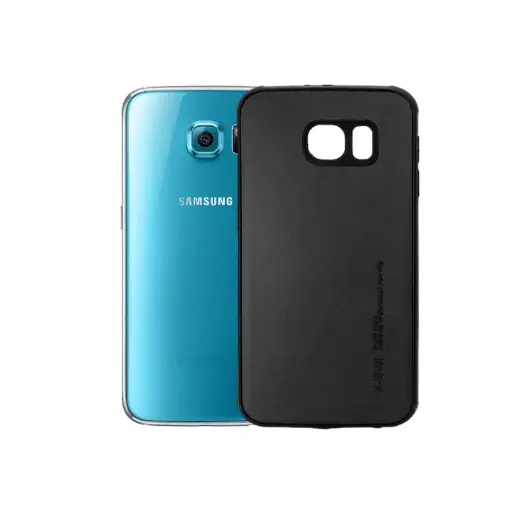 [PO18BSS6-1-2] Samsung Galaxy S6 X-Level Luxuary Leather Back Case (Black)